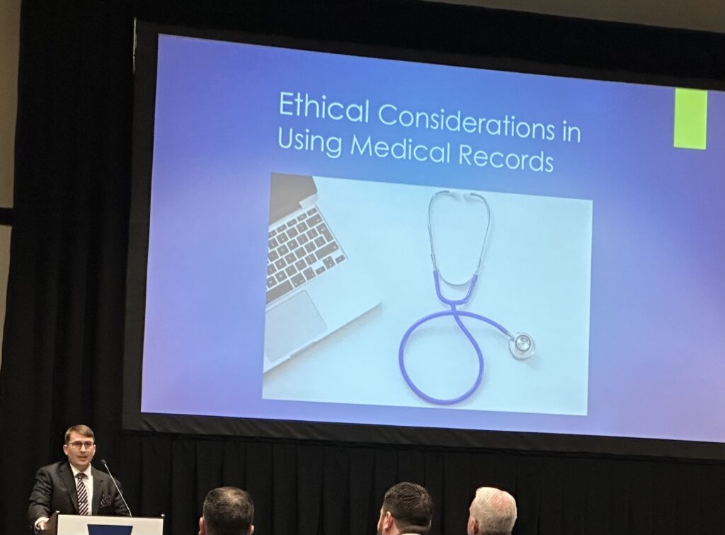 Josh Perry presents "Ethical Considerations in Using Medical Records"