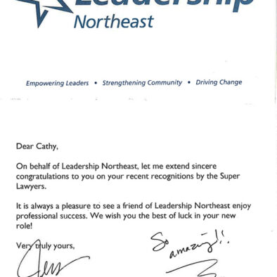 Leadership Northeast Testimonial for Cathy